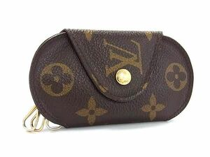 1円 ■美品■ LOUIS VUITTON ルイヴィトン M60115 モノグラム ミュルティクレ ロンPM 4連 キーケース 鍵入れ ブラウン系 AW8204