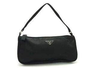 1円 ■美品■ PRADA プラダ テスートナイロン ワンハンドル ハンドバッグ ミニバッグ ポーチ レディース メンズ ブラック系 AZ4019