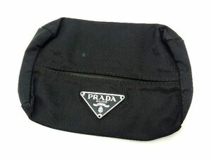 PRADA プラダ テスートナイロン ポケットティッシュケース ティッシュ入れ レディース メンズ ブラック系 DE2272