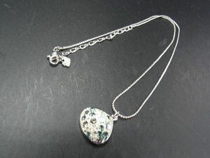 ■美品■ SWAROVSKI スワロフスキー クリスタル ネックレス ペンダント レディース シルバー系×クリア×ライトブルー系 DE2446