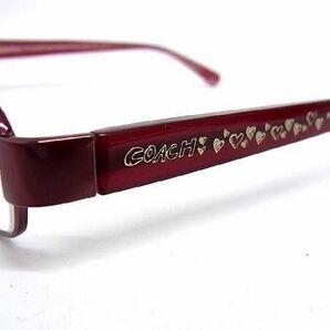 ■極美品■ COACH コーチ CALLIOPE(912AF) BORDEAUX 度入り サングラス メガネ 眼鏡 レディース ボルドー系×/レンズ クリア DD6912の画像3