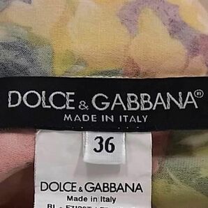 ■美品■ DOLCE＆GABBANA ドルチェ&ガッバーナ シルク フラワー セットアップ 半袖 スカート サイズ36 洋服 マルチカラー AV5221の画像4