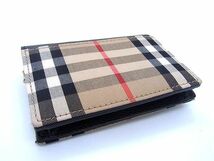 ■新品同様■ BURBERRY バーバリー ノバチェック キャンバス ショルダーウォレット コインケース 小銭入れ ライトブラウン系 FC0277_画像4