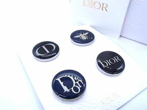 # new goods # unused # ChristianDior Dior pin brooch pin badge accessory 4 point set navy series × black group AV8939