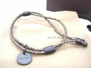 ■新品■未使用■ BOTTEGA VENETA ボッテガヴェネタ レザー ブレスレット アクセサリー メンズ レディース ゴールド系 FA7785