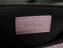 ■新品同様■ Paul Smith ポールスミス レザー 2WAY ハンドバッグ ショルダーバッグ クロスボディ ピンク系 FA7374_画像10