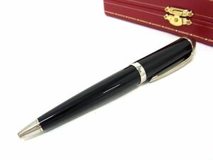 1円 ■極美品■ Cartier カルティエ ロードスタードゥカルティエ ツイスト式 ボールペン 文房具 筆記用具 ブラック系×シルバー系 FA7541