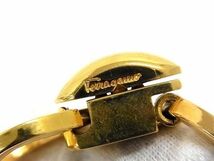 1円 ■美品■ Salvatore Ferragamo フェラガモ ダブルガンチーニ ブレスレット バングル アクセサリー レディース ゴールド系 AW9307_画像4