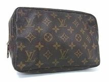 1円 LOUIS VUITTON ルイヴィトン M47524 モノグラム トゥルース トワレット23 クラッチバッグ セカンドバッグ ポーチ ブラウン系 BG8580_画像1