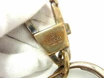 1円 GUCCI グッチ GG柄 グッチシマ レザー キーリング キーホルダー チャーム レディース メンズ ブラック系 FA7452_画像3