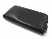 1円 ■美品■ GIVENCHY ジバンシィ レザー ラウンドファスナー 長財布 ウォレット 札入れ 小銭入れ カード入れ ブラック系 BK0915_画像2