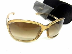 1円 ■極美品■ TOM FORD トムフォード Jennifer TF8 col.614 61□16 120 サングラス メガネ 眼鏡 レディース クリアベージュ系 FA7316