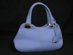 1 иен # прекрасный товар # TODS Tod's кожа ручная сумочка большая сумка плечо плечо .. женский голубой серия FB0719