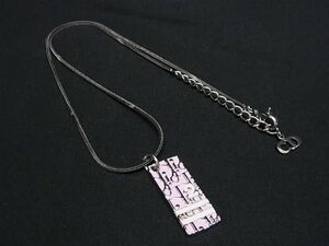 1円 ■美品■ ChristianDior クリスチャンディオール トロッター ネックレス ペンダント アクセサリー レディース シルバー系 FA7656