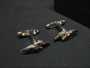 1円 RALPH LAUREN ラルフローレン SV925 カフス カフリンクス アクセサリー 紳士 ビジネス メンズ シルバー系 FA7663