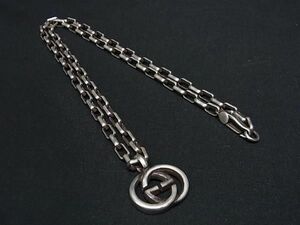 1 jpy GUCCI Gucci Inter locking G SV925 necklace pendant accessory men's lady's silver group AW9388