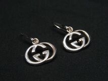 1円 ■美品■ GUCCI グッチ インターロッキングG SV925 ピアス アクセサリー レディース メンズ シルバー系 AW9166_画像1