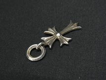 1円 ■美品■ CHROME HEARTS クロムハーツ タイニーCHクロス SV925 チャーム ネックレストップ ペンダントトップ シルバー系 AW9187_画像2