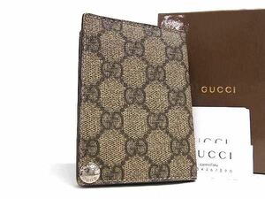 1円 ■美品■ GUCCI グッチ 224175 GG柄 PVC カードケース カード入れ パスケース レディース ブラウン系 FA7003