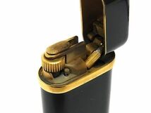 1円 Cartier カルティエ オーバル 高級ガスライター ローラーガスライター 喫煙グッズ 喫煙具 メンズ ブラック系×ゴールド系 FB0661_画像3