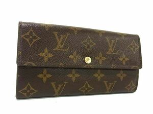 1円 LOUIS VUITTON ルイヴィトン M61734 モノグラム ポルトフォイユ サラ 二つ折り 長財布 ウォレット レディース ブラウン系 AZ2770