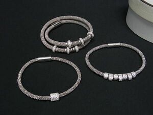 1 jpy # beautiful goods # Links of London links o Blond n rhinestone bracele bangle accessory 3 point set silver group AZ3454