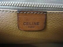 1円 ■美品■ CELINE セリーヌ マカダム柄 PVC×レザー ワンショルダーバッグ クロスボディ 斜め掛け レディース ブラウン系 AZ2569_画像6