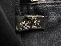 1円 HERMES エルメス フールトゥPM キャンバス シルバー金具 ハンドバッグ トート レディース メンズ ネイビー系 AY3044_画像6