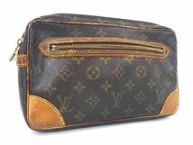 1円 LOUIS VUITTON ルイヴィトン M51825 モノグラム マルリードラゴンヌGM クラッチバッグ セカンドバッグ メンズ ブラウン系 BG8579_画像1