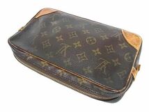 1円 LOUIS VUITTON ルイヴィトン M51825 モノグラム マルリードラゴンヌGM クラッチバッグ セカンドバッグ メンズ ブラウン系 BG8579_画像2