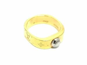 1 jpy # beautiful goods # LOUIS VUITTON Louis Vuitton ring nano gram ring accessory declared size M ( approximately 13 number ) gold group × silver group AW9269