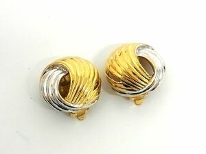 ■美品■ NINA RICCI ニナリッチ クリップ式 イヤリング アクセサリー レディース ゴールド系 DD5541