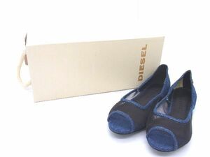 ■美品■ DIESEL ディーゼル デニム 表記サイズ 35 (約22.5cm) パンプス 靴 シューズ レディース ブルー系 DD4252