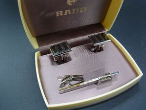 RADO ラドー ネクタイピン カフスボタン カフリンクス アクセサリー 紳士 メンズ シルバー系 DD8994