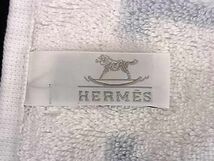 ■新品■未使用■ HERMES エルメス アヴァロン コットン100％ ハンドタオル レディース メンズ ライトブルー系×ホワイト系 AV5416_画像2