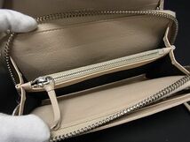 1円 ■美品■ BALENCIAGA バレンシアガ ペーパー マニー レザー 二つ折り 長財布 ウォレット 小銭入れ レディース ベージュ系 BG7771_画像5