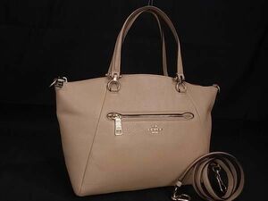 1 jpy # beautiful goods # COACH Coach 34340 Prairie sa che ru leather 2WAY Cross body handbag tote bag shoulder beige group BL0051