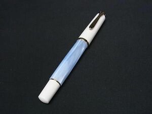 1 jpy # ultimate beautiful goods # Pelikan pelican Classic M200 fountain pen writing implements stationery stationery lady's white group × blue group FA6556