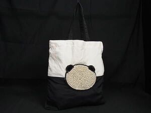 1 jpy # ultimate beautiful goods # ANTEPRIMA Anteprima PVC wire × nylon folding type Panda handbag eko-bag tote bag ivory series FA6852