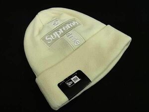 1円 ■新品■未使用■ Supreme シュプリーム ニューエラコラボ WORLD FAMOUS アクリル100％ ビーニー ニット帽 帽子 クリーム系 FA6824