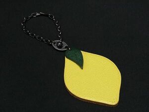 1 jpy # beautiful goods # HERMES Hermes fruit porutokre lemon key holder bag charm yellow group AW7983