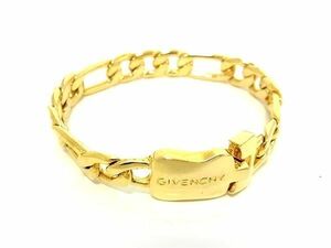 1円 ■美品■ GIVENCHY ジバンシィ ヴィンテージ チェーン ブレスレット アクセサリー レディース メンズ ゴールド系 FA6318