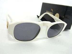 1 jpy # ultimate beautiful goods # CHANEL Chanel here Mark matelasse sunglasses glasses glasses men's lady's white group FA6742