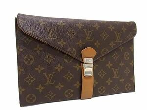 1円 LOUIS VUITTON ルイヴィトン モノグラム ヴィンテージ USA アメリカ製 クラッチ セカンドバッグ メンズ レディース ブラウン系 BI2234