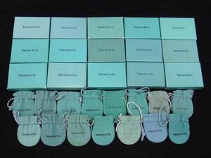 1円 ■美品〜■ TIFFANY＆Co ティファニー ボックス 箱 巾着 保存袋 アクセサリーケース 小物入れ 15点セット まとめ売り DA7587