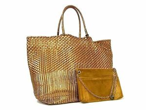 1 jpy ANTEPRIMA Anteprima in torechioPVC wire pouch attaching tote bag shoulder shoulder .. lady's gold group BK1316