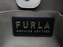 1円 ■美品■ FURLA フルラ プリムラ レザー 2WAY ハンドバッグ トートバッグ ショルダー 斜め掛け ライトブルー系×ベージュ系 AZ2549_画像6