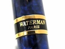 1円 ■新品同様■ WATERMAN ウォーターマン 万年筆 筆記用具 文房具 ステーショナリー ブルー系×ブラック系×ゴールド系 AY2739_画像5