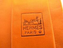 1円 ■美品■ HERMES エルメス ラムスキン ネクタイ 紳士 ビジネス メンズ オレンジ系 FA6957_画像3