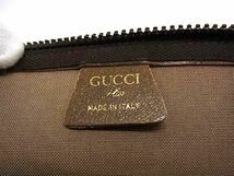 1円 GUCCI オールドグッチ ヴィンテージ グッチプラス GG柄 PVC クラッチバッグ マルチケース ポーチ レディース ブラウン系 AY3009_画像5